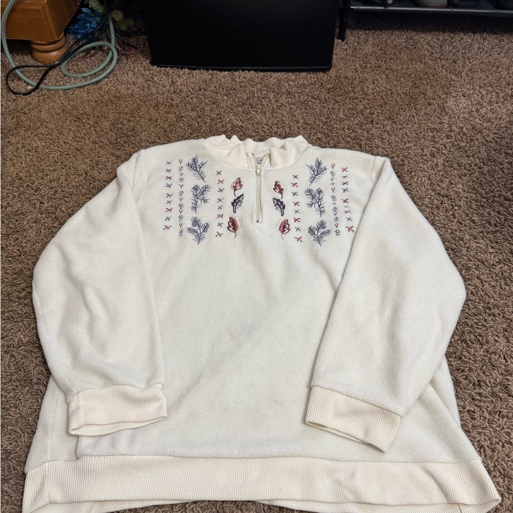 TanJay Cream Textured Sweater